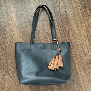 2 in 1 brown and black purse